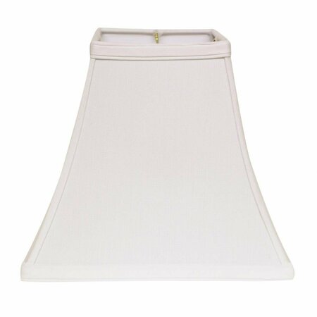 HOMEROOTS 12 in. White Squre Bell No Slub Lampshade 469988